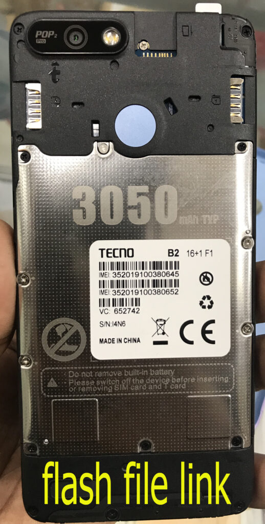 Tecno B2 MT6580 Flash File Stock Rom Firmware