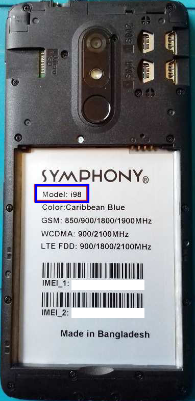 Symphony i98 Flash File [ HW1 V7 SPD ] Care  Firmware