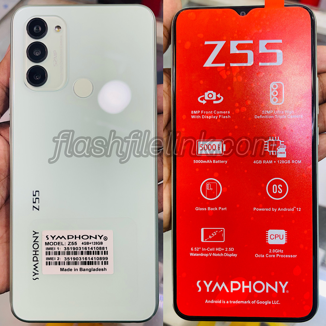 Symphony Z55 Flash File [MTK] Hang Logo, Frp Fix & Dead Fix Firmware