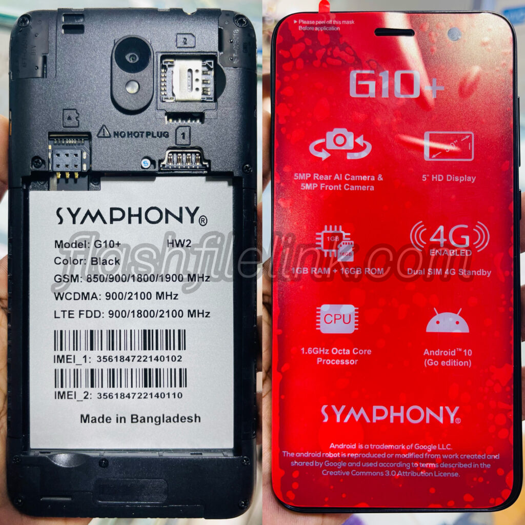 Symphony G10 Plus Flash File (100% Ok) All version Firmware