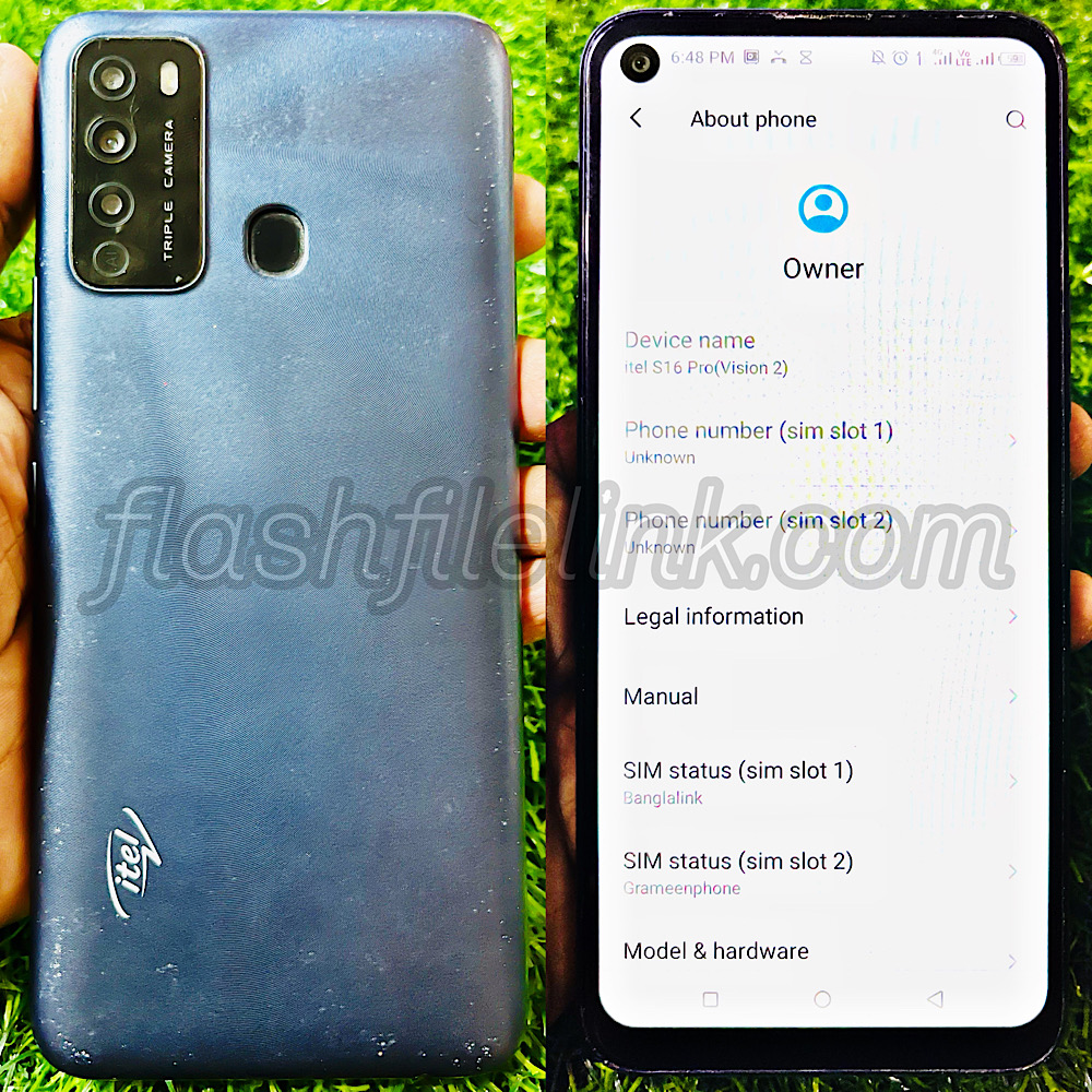 Itel S16 Pro W6503 Flash File SPD Care Firmware